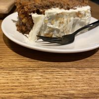 Carrot cake (vegan)  at Koffiestation Books & Coffee in Groningen