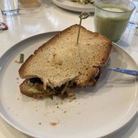 BLAT vegan Sandwich (Avocado, Tomato, Mushroom)  at Ypsilon in Thessaloniki