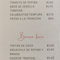 Menú at LA GAVIOTA in Zihuatanejo