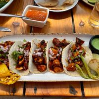 Mushroom as pastor tacos at LA GAVIOTA in Zihuatanejo