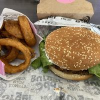 Onion rings and Vopper    at Odd Burger in Hamilton