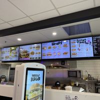 Self serve order area and prep area  at Odd Burger in Hamilton
