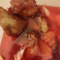 Vegan sweet n sour chicken at Vegan Green Kitchen in Manchester