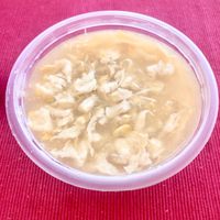 Chicken and sweetcorn soup   at Vegan Green Kitchen in Manchester