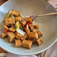 Salt and pepper tofu at Vegan Green Kitchen in Manchester