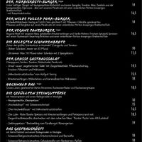 Speisekarte at Das Gasthaus Im Panzhaus in Greimerath
