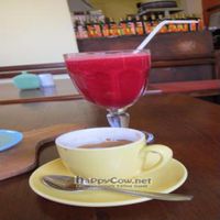 drinks at Earth Cafe - Derb Nakouss in Marrakech