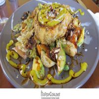 vegan 'burger' at Earth Cafe - Derb Nakouss in Marrakech