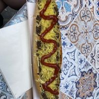 Vegan Zapiekanka (sautéed mushrooms and cheese)  at De Bono Coffee Shop in Valletta