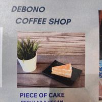 Menu at De Bono Coffee Shop in Valletta