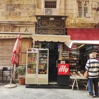 Store front at De Bono Coffee Shop in Valletta