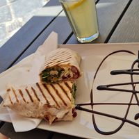Vegan Wrap and fresh lemonade at De Bono Coffee Shop in Valletta