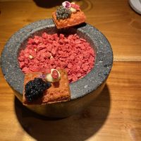 Top is with caviar bottom with ‘vegan caviar’(seaweed stuff)  at Anthony's in Meerbusch