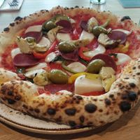 Pizza of the month: Frankenberger (champignons replaced with bell pepper, May 2023) at Napoli72H in Aachen