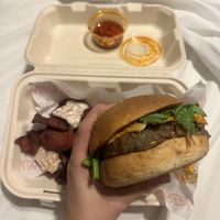 vegan cheeseburger!  at Santa Hierba in Oaxaca