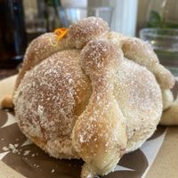 Pan de Muerto de Mandarina 😛 Quiero Otro!  💖  at Santa Hierba in Oaxaca