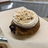 'Nutella' with hazelnut praliné and 
Chunks of hazelnut   at Areca Bakery in Barcelona
