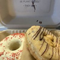 “Too good to be vegan - they say"  at Areca Bakery in Barcelona