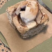 Vegan cinnamon roll; so fresh!  at Areca Bakery in Barcelona