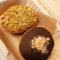 Pistachio and Ferrero Rocher at Areca Bakery in Barcelona