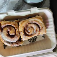 Cinnamon rolls at Areca Bakery in Barcelona