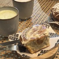 Cinnamon bun  at Areca Bakery in Barcelona