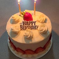 Vanilla Cake (added the strawberries myself) at Keepin it Vegan  in Ottawa