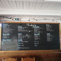 Whole menu and event listings at Underwater Vision in Utila