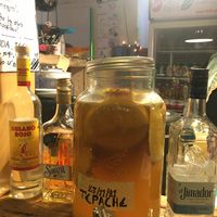 Tepache - home made pineapple drink!  at El Burro Tacos y Tequila in Athens
