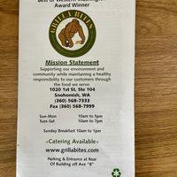 Menu   at Grilla Bites in Snohomish