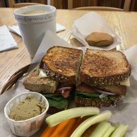 Pesto tofu sandwich sub soy moz and pumpkin spice cookie  at Grilla Bites in Snohomish