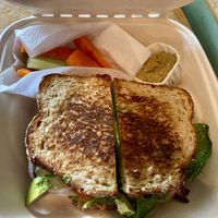 Tofu Pesto sandwich (sub avo for tofu)  at Grilla Bites in Snohomish
