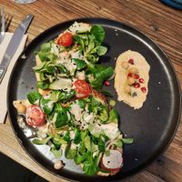 Levante bread with homemade hummus  #Veganuary at Sweet & Hygge in Hannover