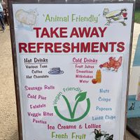 Sausage rolls are vegan. Everything is woohoo!   at Hillside Shire Horse Sanctuary Cafe in West Runton