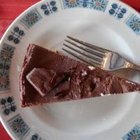 Vegan choc mint cheesecake at Hillside Shire Horse Sanctuary Cafe in West Runton