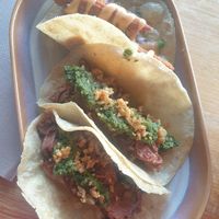 June '24 - jackfruit tacos and fried corn taco at Saint John Craft Beer Bar in Launceston