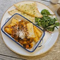 Bolognese rigatoni at Hall and Woodhouse in Bath