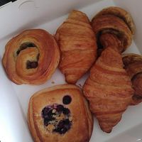 croissant and pastry selection at Wild Hearth Bakery in Comrie