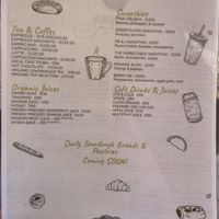 Menu at Manna Bakery & Cafe in Serrekunda