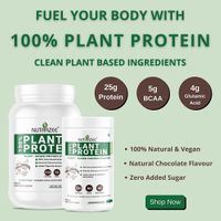 Nutrazee 100% Plant Protein powder. Plant-based natural ingredients.  at Nutrazee in Hyderabad