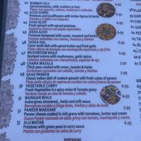 Vegetable menu with mostly vegan options   at Happy Flavors in Fuengirola