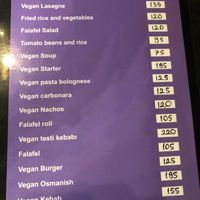 Recent menu from the visit at Cozy Alanya   at Cozy Alanya in Alanya