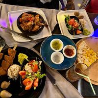 vegan kebab, vegan osmanish and the starter that comes with every meal at Cozy Alanya in Alanya