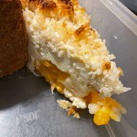 Mandarinen-Schmand-Kokos Kuchen at Café NiMo in Leipzig