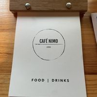 Menu  at Café NiMo in Leipzig