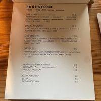 Menu  at Café NiMo in Leipzig