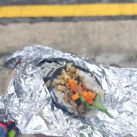 My roll with Burdock at Bomulseom Kimbap - 보물섬김밥 in Seoul