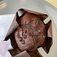 Vegan chocolate muffin  at Caffe Dolce Amaro in Florence