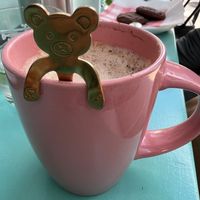 My morning cappuccino   at Little Bear in Pireas