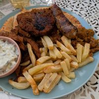 Grill mix plate at Little Bear in Pireas